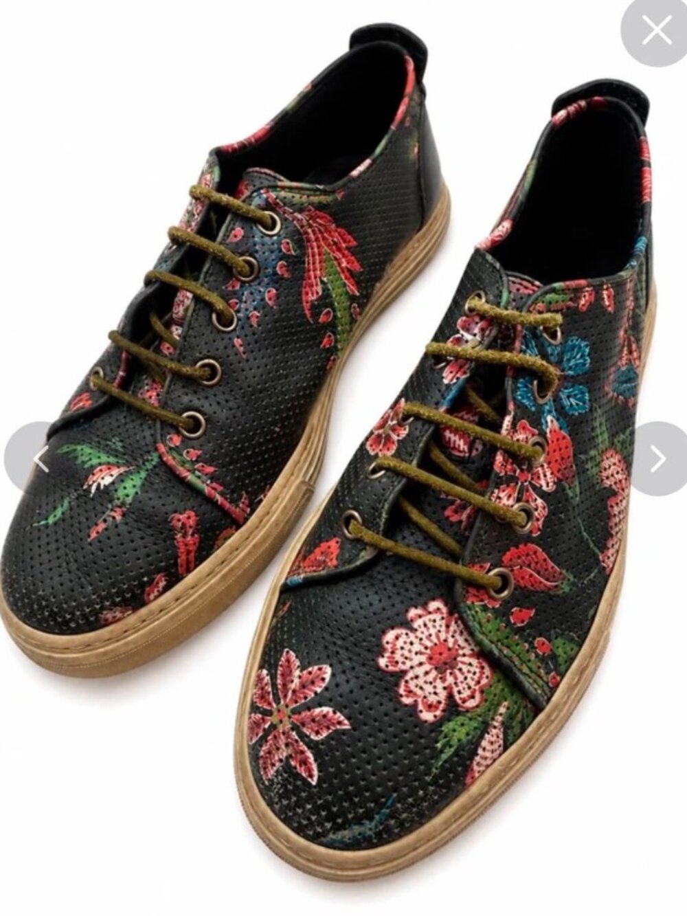 Gucci Luxury Floral Leather Sneakers – Authentic Size 7.5